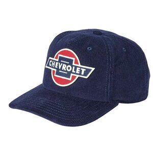GM Official Chevrolet Navy Blue Corduroy Baseball Cap Hat NWT